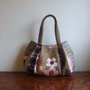 jennjohn Jasmine Tea retro hobo handmade bag purse Vera Bradley style vintage